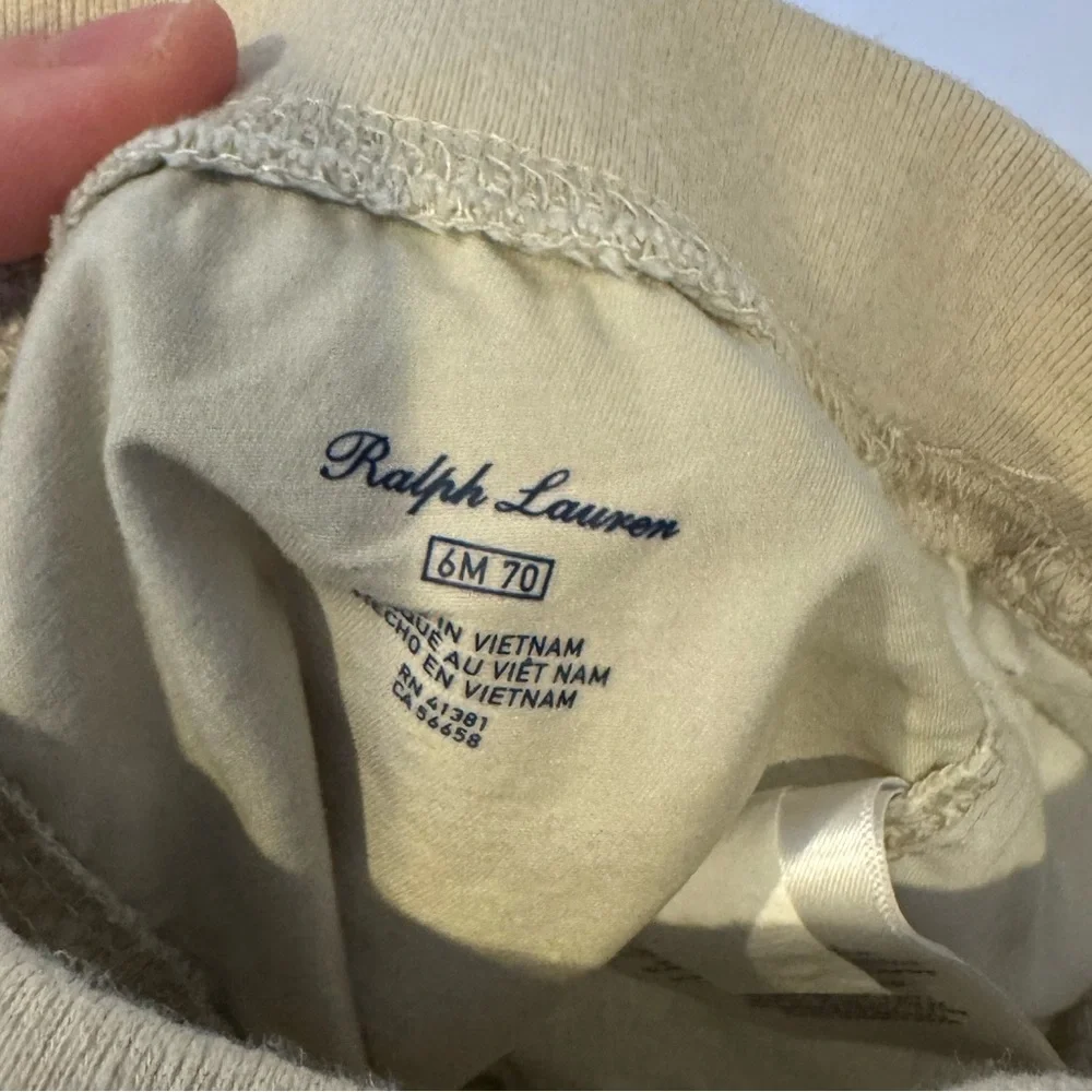 Ralph Lauren Matching Set 6‎ Months Stripe shirt and Basic Cargo Pant